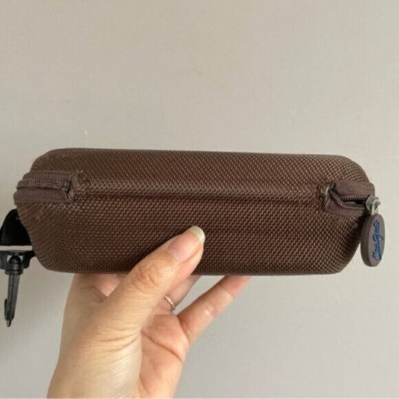 Maui Jim Brown Zip Around Sunglasses Eyeglasses Hard Case - Picture 6 of 8